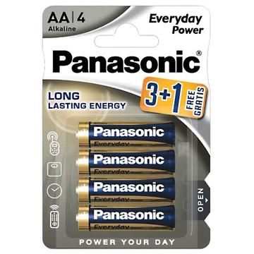 Baterii alcaline Panasonic Everyday Power LR6/AA - 4 buc.