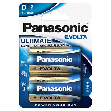 Baterii alcaline Panasonic Evolta LR20/D - 2 buc.