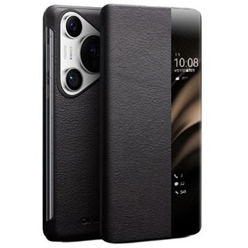 Husă Piele Flip Huawei Pura 70 Ultra - Qialino Smart View - Clasică - Negru