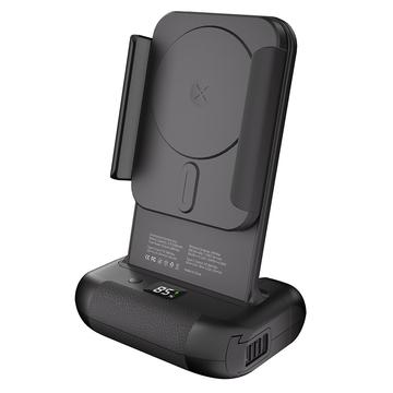 RX01-B Bluetooth Selfie Grip cu încărcare wireless și obturator de la distanță - 15W MagSafe-Compatibil - Negru