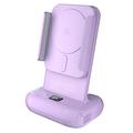 RX01-B Bluetooth Selfie Grip cu încărcare wireless și obturator de la distanță - 15W MagSafe-Compatibil - Violet