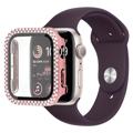 Husă cu Sticlă Temperată Rhinestone Decorative - Apple Watch SE (2022)/SE/6/5/4 - 44mm