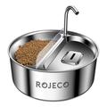 Rojeco 2-in-1 Fântână de apă și hrănitoare pentru animale din oțel inoxidabil - 3.2l