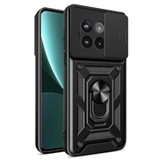 Husă Hibridă OnePlus Ace 5/5 Pro/13R cu Inel Rotativ cu Ecran pentru Cameră - Negru