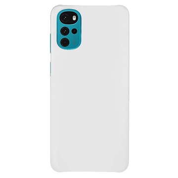 Husă Plastic Cauciucat Motorola Moto G22 - Alb