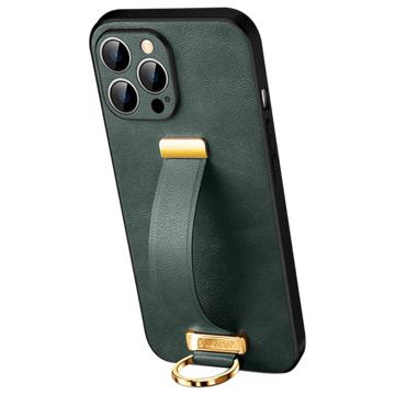 Husă Hibrid cu Curea de Mână iPhone 14 Pro Max - Sulada Fashion - Verde