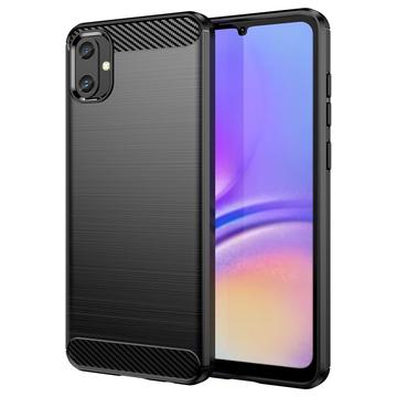 Husă TPU Brushed Samsung Galaxy A05 - Fibră de Carbon - Negru