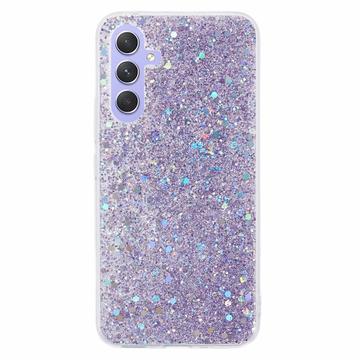 Husă TPU Samsung Galaxy A05s - Glitter Flakes - Violet