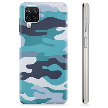 Husă TPU - Samsung Galaxy A12 - Camuflaj Albastru