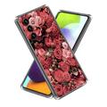 Husă TPU Subțire Stylish Samsung Galaxy A15 - Flori Roșii