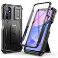 Husă Samsung Galaxy A15 Tech-Protect Kevlar Kevlar Cam+ - Protecție pentru ecran, protecție pentru cameră, suport pentru picior - Negru