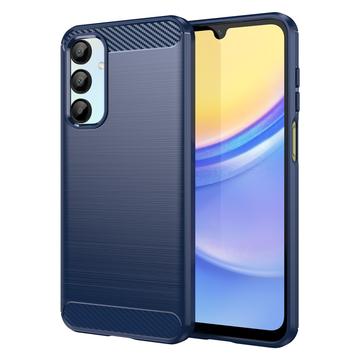 Husă TPU Brushed Samsung Galaxy A16 - Fibră de Carbon - Albastru