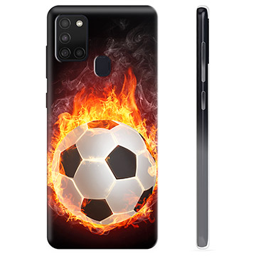 Husă TPU - Samsung Galaxy A21s - Fotbal în Flăcări