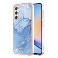 Husă TPU Samsung Galaxy A25 - Marble Pattern Electroplated IMD - Albastru