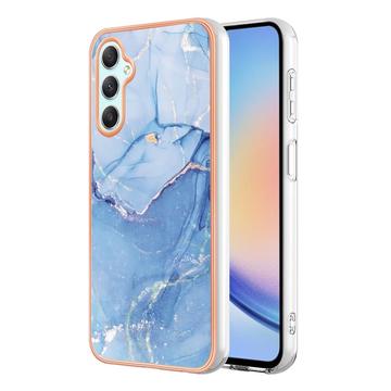 Husă TPU Samsung Galaxy A25 - Marble Pattern Electroplated IMD - Albastru