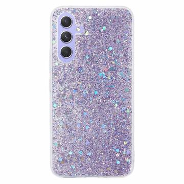 Husă TPU Samsung Galaxy A35 - Glitter Flakes - Violet