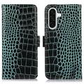 Husă Piele Portofel cu RFID Samsung Galaxy A36 - Crocodile