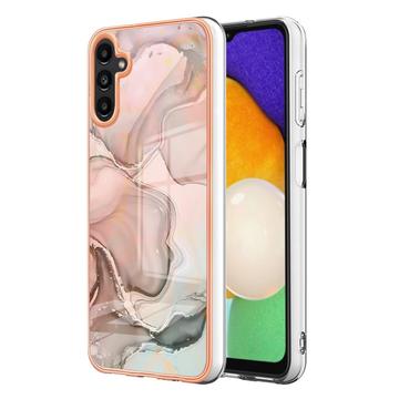 Husă TPU Samsung Galaxy A36 - Marble Pattern Electroplated IMD - Roz