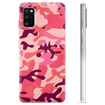 Husă TPU - Samsung Galaxie A41 - Camuflaj Roz