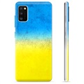 Steagul Ucrainei TPU husă -Samsung Galaxy A41 - Bicoloră