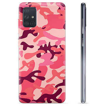 Husă TPU - Samsung Galaxie A71 - Camuflaj Roz