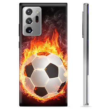 Husă TPU - Samsung Galaxy Note20 Ultra - Fotbal în Flăcări