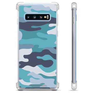 Husă Hibrid - Samsung Galaxie S10+ - Camuflaj Albastru