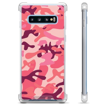 Husă Hibrid - Samsung Galaxie S10+ - Camuflaj Roz