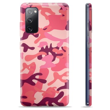 Husă TPU - Samsung Galaxie S20 FE - Camuflaj Roz