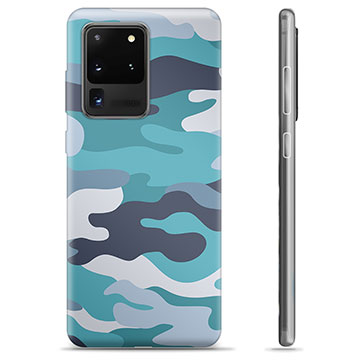 Husă TPU - Samsung Galaxie S20 Ultra - Camuflaj Albastru