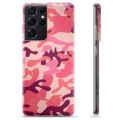 Husă TPU - Samsung Galaxy S21 Ultra 5G - Camuflaj Roz