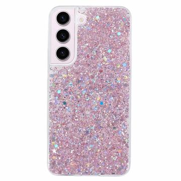 Husă TPU Samsung Galaxy S23 - Glitter Flakes - Roz