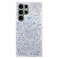 Husă TPU Samsung Galaxy S23 Ultra - Glitter Flakes - Argintiu