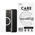 Husă Samsung Galaxy S24 PanzerGlass Care Transparent Urban Combat - Compatibilă cu MagSafe - Alb