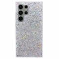 Husă TPU Samsung Galaxy S24 Ultra - Glitter Flakes - Argintiu