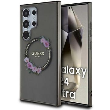 Husă Samsung Galaxy S24 Ultra Guess IML Flowers Wreath - Compatibil MagSafe