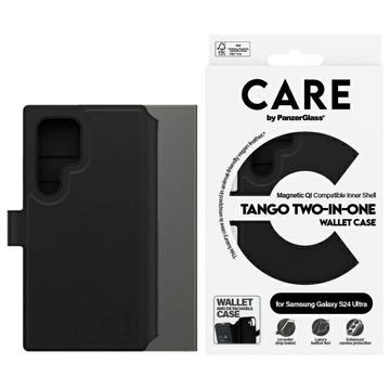 Husă portofel 2 în 1 Samsung Galaxy S24 Ultra PanzerGlass Care Tango - Compatibil MagSafe - Negru