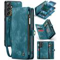 Husă Portofel Samsung Galaxy S24+ - Caseme 008 2-în-1 Multifunctional - Albastru