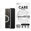 Husă Samsung Galaxy S24+ PanzerGlass Care Transparent Urban Combat - Compatibilă cu MagSafe - Alb