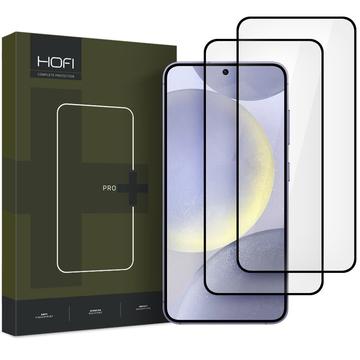 Geam Protecție Ecran Sticlă Temperată Samsung Galaxy S25 - Hofi Premium Pro+ - 2 Buc. - Marginea Neagră