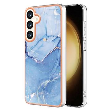 Husă TPU Samsung Galaxy S25 - Marble Pattern Electroplated IMD