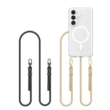 Husă MagSafe Samsung Galaxy S25 Tech-Protect FlexAir Chain - Negru & Taupe