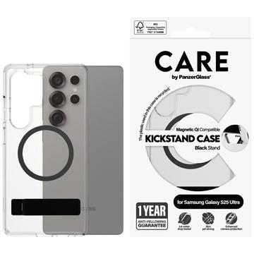 Husă Samsung Galaxy S25 Ultra PanzerGlass Care Kickstand - compatibil MagSafe - Clar / Negru