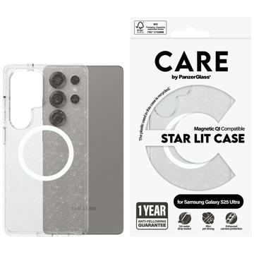 Husă Samsung Galaxy S25 Ultra PanzerGlass Care Star Lit - compatibil MagSafe - Alb transparent