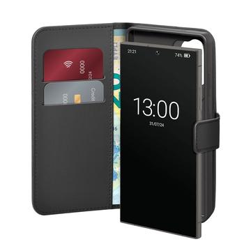 Samsung Galaxy S25 Ultra Puro Wallet Case cu 2 sloturi pentru carduri - Negru