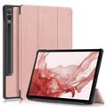 Husă Folio Smart Samsung Galaxy Tab S9+ - Tri-Fold - Auriu Roze