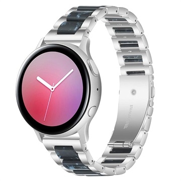 Curea Oțel Inoxidabil Samsung Galaxy Watch4/Watch4 Classic/Watch5/Watch6/Watch FE/Watch7 - Albastru Închis / Argintiu