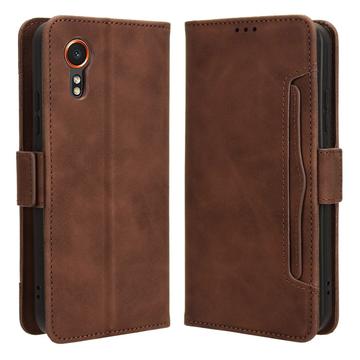 Husă Portofel Samsung Galaxy Xcover7 - Cardholder - Maro