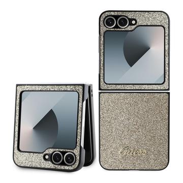 Husă Hibrid Samsung Galaxy Z Flip6 - Guess Glitter Flakes Metal Logo