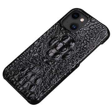 Husă Acoperită cu Piele iPhone 14 Plus - Luxury Crocodile